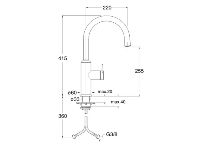 Смеситель для кухни CRISTINA KITCHEN KU52572