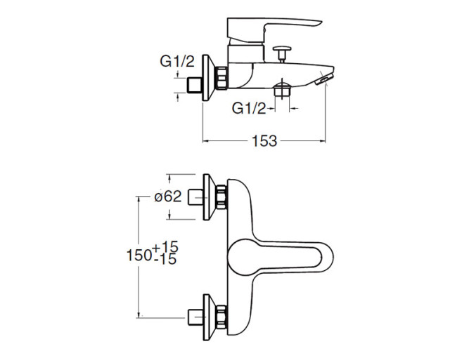 Смеситель для ванны CRISTINA NEW DAY ND10751