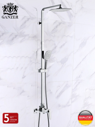26061-F Душевой релинг (белый,хром) GANZER (4/1шт)