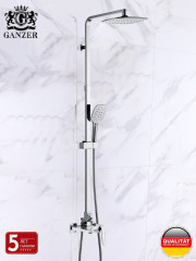 26061-F Душевой релинг (белый,хром) GANZER  (4/1шт)