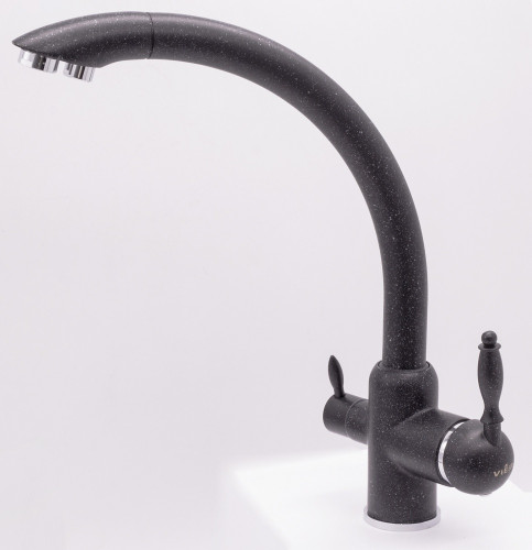 15003-C1 Смес. для кухни под фильт. выс. C-обр. (ЧЕРН/ОНИКС) ViEiR (10/1шт)