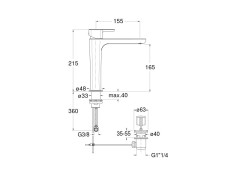 Смеситель для раковины CRISTINA KING KG21951