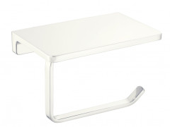 5010-F Держатель для туалетной бумаги с полкой (БЕЛЫЙ) ViEiR  (20/1шт)