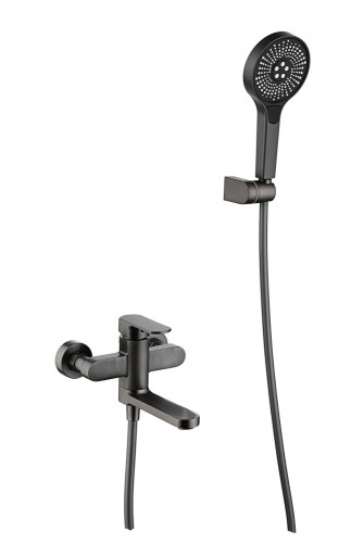 06132-Q Смеситель од. для ванны кор. (ГРАФИТ)  GANZER  (8/1шт)