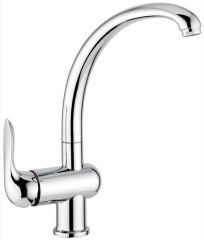 Emmevi Neco, однорычажный кухонный смеситель с поворотным изливом (излив 20 см), без донного клапана, цвет хром