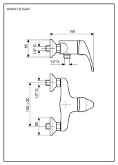 Emmevi Winny, смеситель для душа, цвет хром