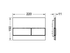 Клавиша смыва TECE TECEsquare 9240809
