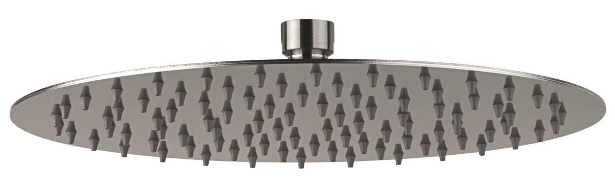 Emmevi, душевая круглая ультратонкая антикальковая головка из нержавеющей стали 250 мм, подключение 1/2"