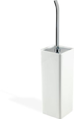 Stil Haus Gea, настенный керамический ёрш, цвет хром - белая керамика