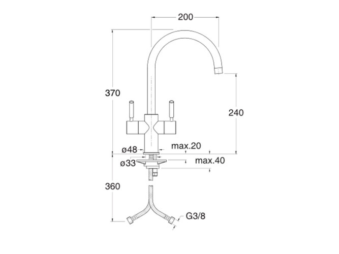 Смеситель для кухни CRISTINA KITCHEN KX46228