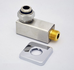 Комплект уголков квадрат с нак. гай. ГРОТА 1/2&quot; х 3/4&quot; (нерж.) матовые