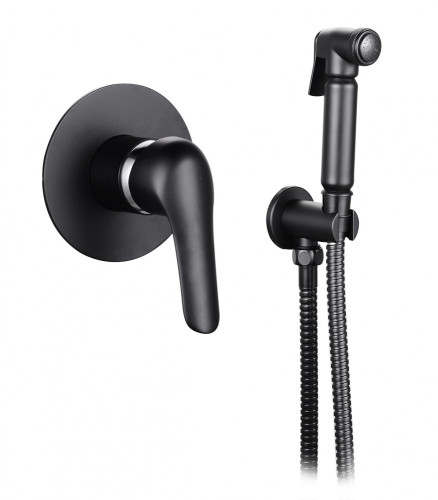 24056-C Комплект скрыт. монтажа (ЧЕРНЫЙ) КРУГЛЫЙ "GANZER"  (10/1шт)