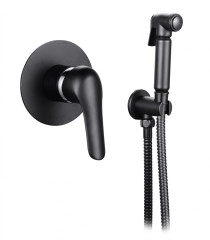 24056-C Комплект скрыт. монтажа (ЧЕРНЫЙ) КРУГЛЫЙ &quot;GANZER&quot;  (10/1шт)