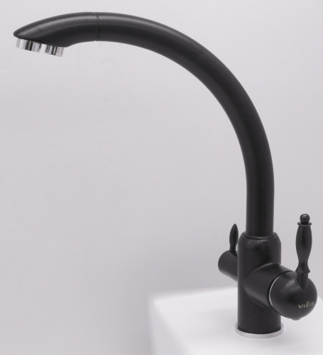 15003-C2 Смес. для кухни под фильт. выс. C-обр. (АНТРАЦИТ) ViEiR (10/1шт)