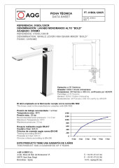 AQG Bold, высокий однорычный смеситель для раковины без донного клапана, цвет белый матовый