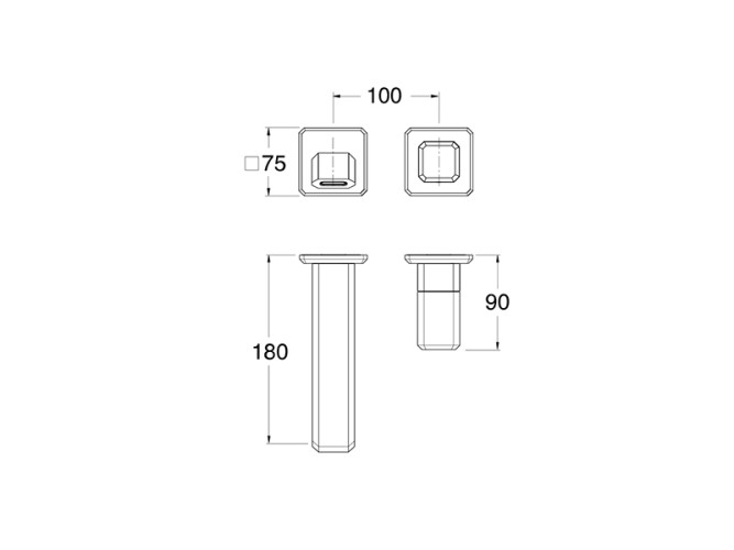 Наружные части настенного смесителя для раковины CRISTINA ITALY IT94751