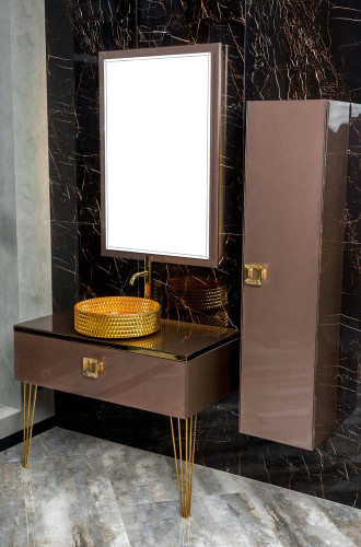 Столешница стекло 80см прямая Лиловый