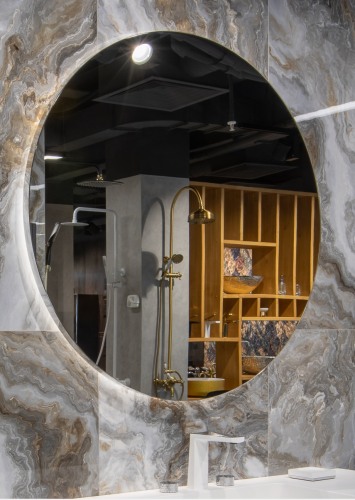 Зеркало Vallessi круглое с тыльной подсветкой , 100см