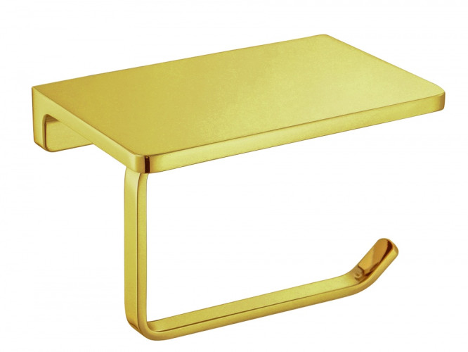 5010-S Держатель для туалетной бумаги с полкой (Мат. Золото) ViEiR  (20/1шт)