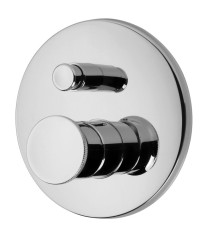 Emmevi Filobrass, однорычажный встраиваемый смеситель для душа, рукоятка без стержня, с кнопочным дивертером, на 2 выхода, цвет хром