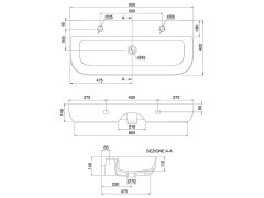 Раковина накладная/ подвесная Scarabeo GLAM 1813B/41