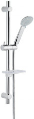 Emmevi, душевой комплект: штанга, лейка, шланг, мыльница. C02577, цвет хром