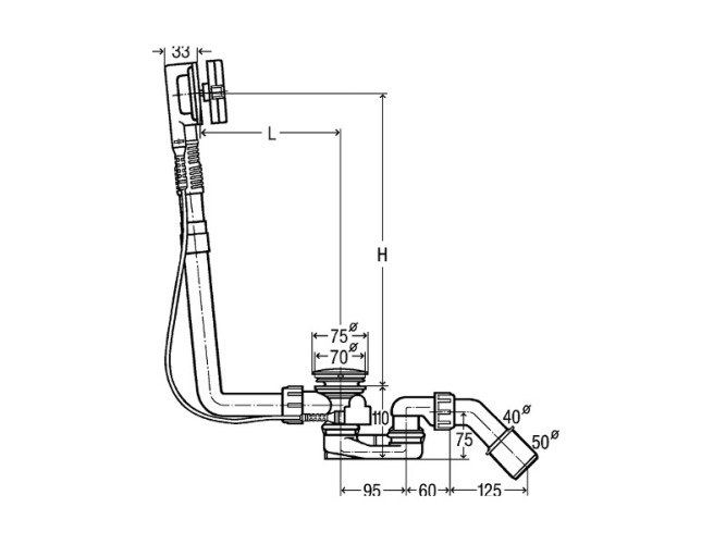 Слив-перелив VIEGA Multiplex 138561