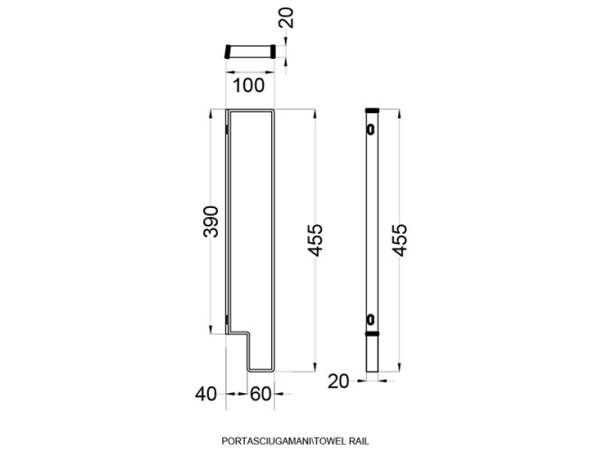 Полотенцедержатель CIELO ERA-ECO ERPLDX NM