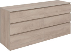 Тумба напольная без раковины Aquanet 1600x480 Дуб эдгрейн (6 ящиков)