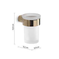 Gedy Pirenei, настенный стеклянный стакан, цвет золото (PVD)