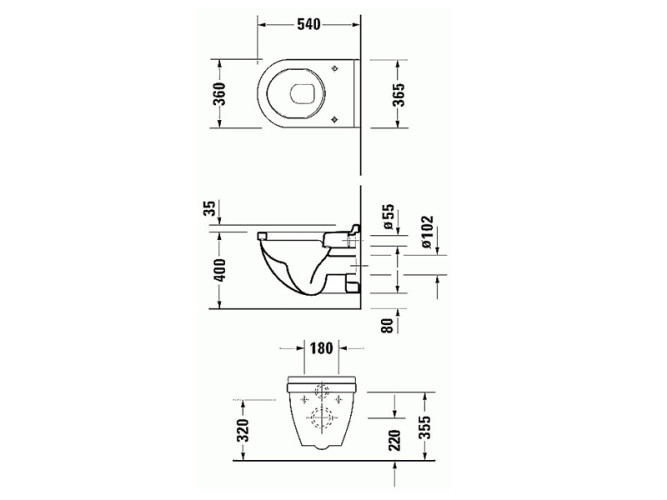 Унитаз подвесной с сидением DURAVIT STARCK III 42000900A1
