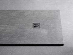 Поддон душевой без борта с текстурой RELAX DESIGN ROCKY Rec 9090/bianco/ardesia