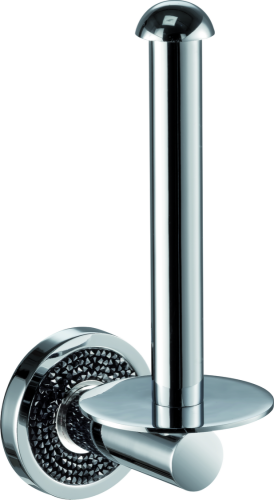 Sanibano Ebano, бумагодержатель вертикальный, цвет хром-кристаллы Swarovski black