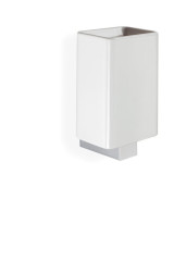 Stil Haus Gea, настенный керамический стакан, цвет хром - белая керамика