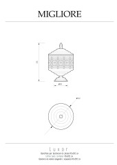 Баночка на ножке низкая H5xD12 см. ажурная с крышкой, золото Migliore Luxor
