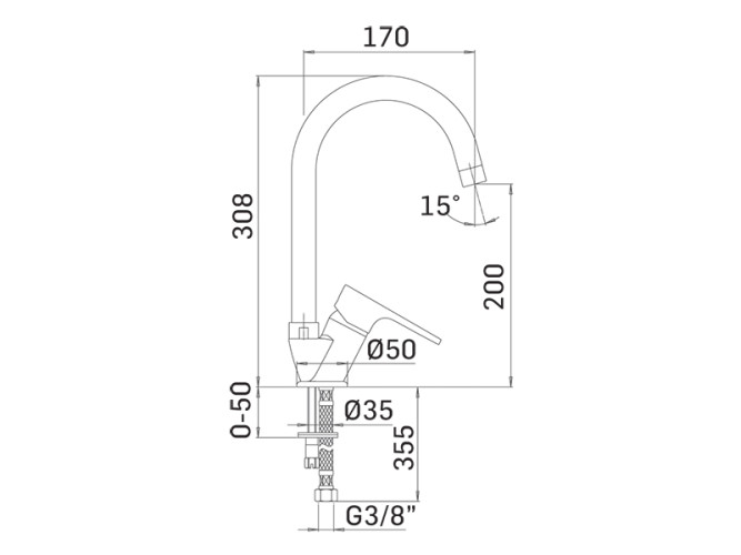 Смеситель для кухни MAMOLI LOGOS 77300000L001