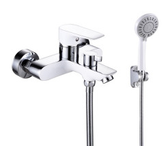 263531-F Смеситель од. для ванны кор. (бел/хром) ViEiR (10/1шт)