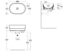 Раковина накладная SIMAS PO.MO PO 02