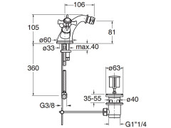 Смеситель для биде CRISTINA CANOVA CN31134