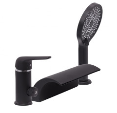 24033-C Смеситель на борт ванны (ЧЕРНЫЙ)  GANZER