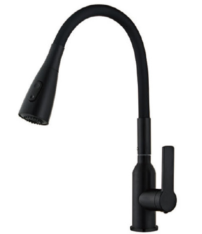 15034-C Смес. од. для кухни с ГИБ. изли. (НЕРЖ,ЧЕРНЫЙ) ViEiR (10/1шт)