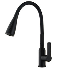 15034-C Смес. од. для кухни с ГИБ. изли. (НЕРЖ,ЧЕРНЫЙ) ViEiR (10/1шт)