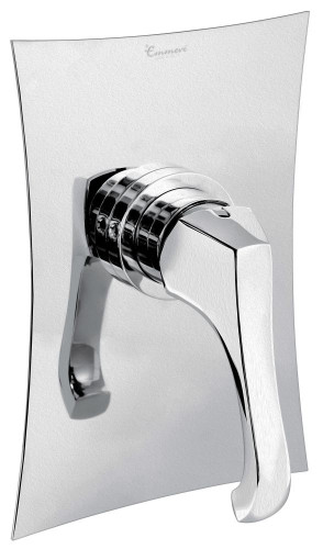 Emmevi Ares, встраиваемый в стену однорычажный смеситель для душа, цвет брашированный хром