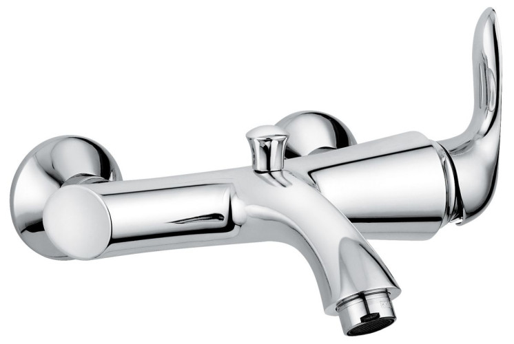 Emmevi Neco, однорычажный смеситель для ванны (излив 17,4 см), без набора для душа, цвет хром