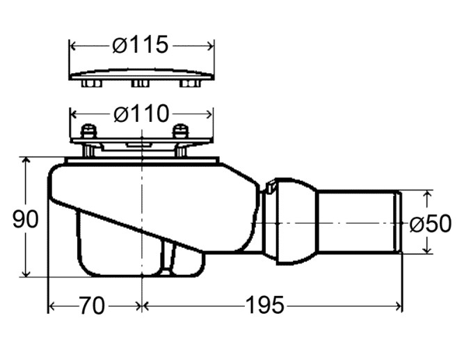 Сифон для душевого поддона VIEGA Viega Visign 578916