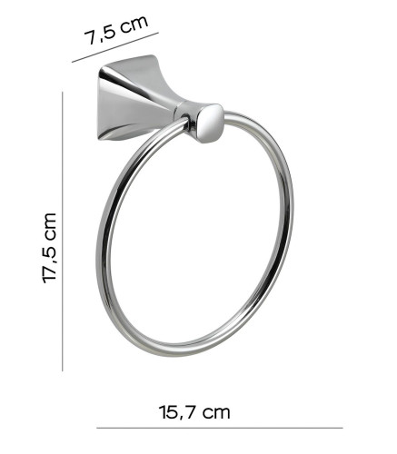 Gedy Cervino, полотенцедержатель - кольцо, цвет хром