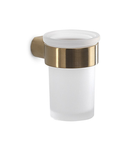 Gedy Pirenei, настенный стеклянный стакан, цвет матовое золото (PVD)