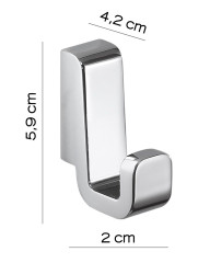 Gedy Samoa, набор из 2-х крючков, цвет хром