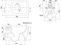 Унитаз подвесной безободковый с креплениями Scarabeo TEOREMA 2.0 5126/CL