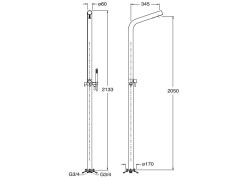 Душевая колонна для помещений и улицы CRISTINA Colonne Doccia da Esterno / Interno WX62428
